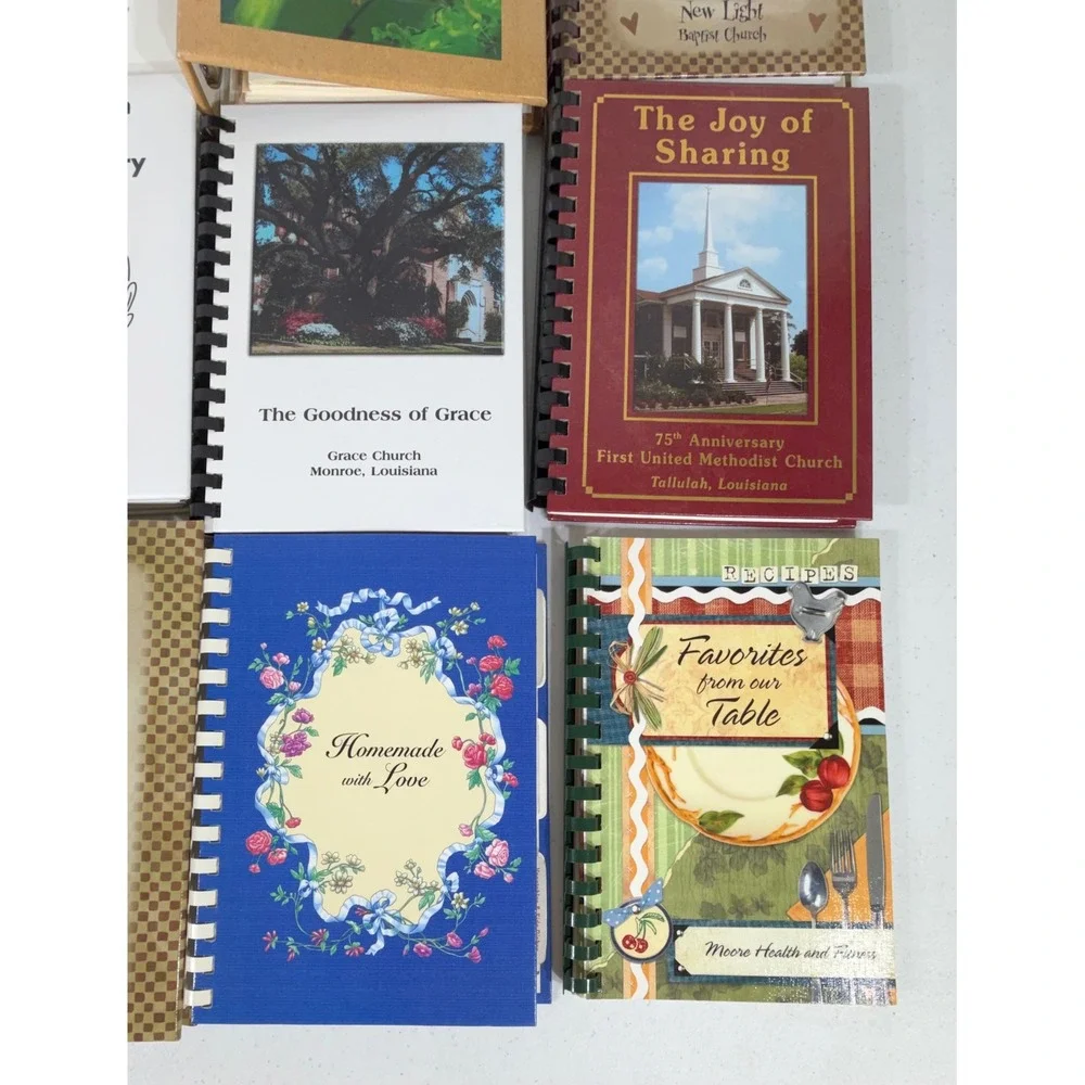 Louisiana Cookbook Lot 12 Comb Spiral Bound Church Community‎ Organization 2000s